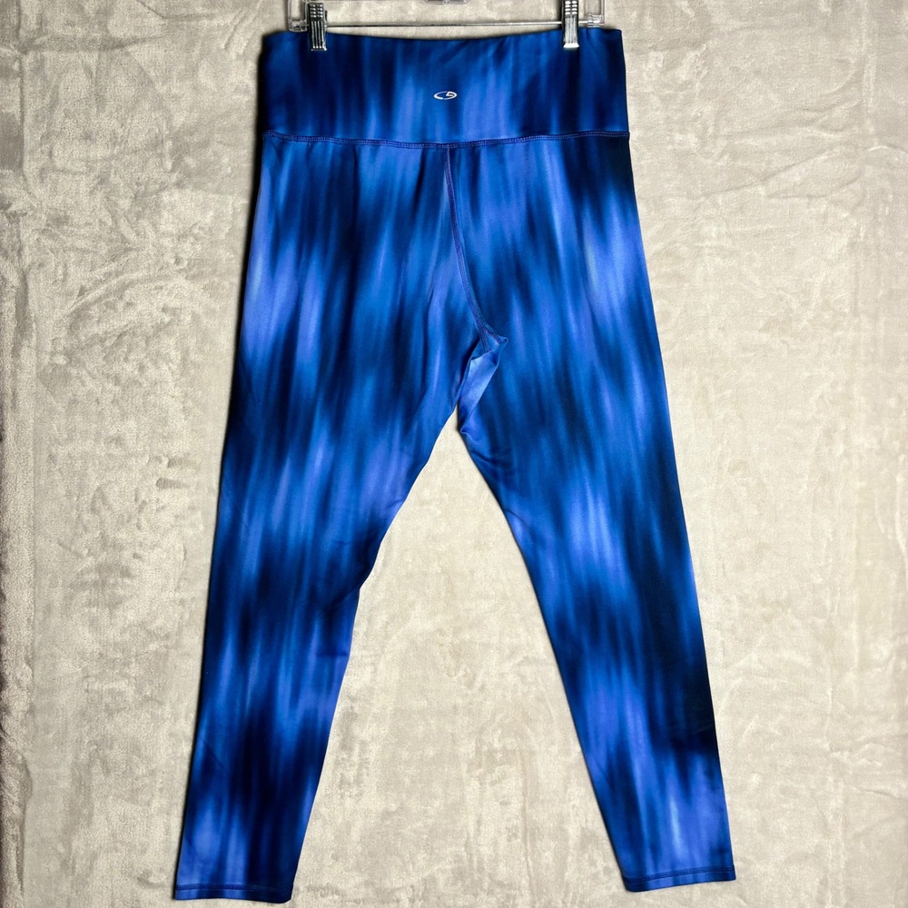 Champion C9 Duo Dry Blue Abstract Print High Waisted Leggings XXL